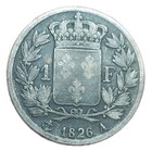 1828-a France 1 One Franc Old Silver Coin  Km 724 1 Charles X