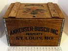 Vintage Anheuser-busch Budweiser Wooden Beer Crate Box St  Louis Mo Brewery