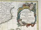 Spain Portugal 1762 Jean Janvier Large Antique Engraved Map In Colors
