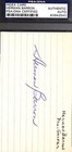 Signed Herman Barron Index Card Autographed 1st Jewish Pga Tournament Winner Psa