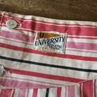 Vintage Antique 1920s 1930s Striped University Athletic Trunk Genuine Broadcloth