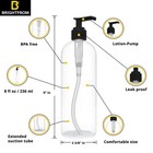 Brightfrom Empty Lotion Pump Bottles  16 Oz Bpa-free Refillable Plastic Black 