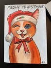 Greeting Cards Hand Painted Merry Christmas  - Envelopes Included- Set Of 4