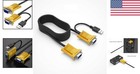 High-speed 2-in-1 Usb And Vga Kvm Cable - 6ft For Reliable Computer Connections