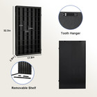 Tieeqe Shot Glass Display Case 52 Slots Shot Glass Wall Cabinet  Black