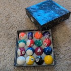 Pool Table Billiard Ball Set  Marble swirl Style  standard Size  - Never Used