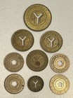 Lot Of 9 New York Transit Authority Tokens Various Types years