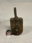 Antique Single Wooden Wheel Iron   Wood Block   Tackle Barn Pulley