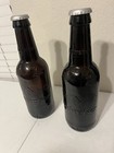 Cool Set Budweiser Large Beer Bottles 15  Tall Glass Emboss Man Cave Bar Display