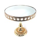 Allgala 3-piece Crystal Gold Plated Cake Stand Set With Bases - Gold Round