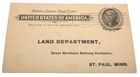 September  1902 Great Northern Railroad Linn Grove Iowa Land Deed Post Card