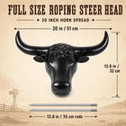 Full Size Roping Steer Head Dummy 20 Inch Horn Spread With Detachable Horns Alum