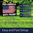 Pro America Anti Trump Yard Sign Double Sided 18  X 12  Inches  Black