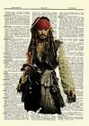 Johnny Depp Jack Sparrow Dictionary Art Print Poster Pirates Of The Caribbean 