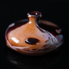 Signed Art Glass Vase - Handblown   Earth Tone Swirls   Unique Home Decor
