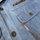 Levi s Vintage Orange Tab Denim Safari Jacket Mens Medium Blue 70s Workwear