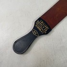 Vintage Scotch Shell Leather Razor Strop 814 Emiliani Supply Co Belfast Linen