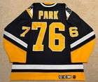Richard Park 1995-96 Penguins Game Worn Jersey Meigray Loa Photo Match Rc Yr     