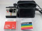 Vintage Polaroid Sx-70 Onestep White Rainbow Stripe Instant Camera W  Film Case