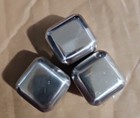 3 Jumbo Whiskey Whisky Stones Stainless Steel Ice Cube Wine Chiller Usa 40mm