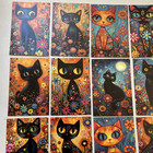 Vintage Style  boho Cats  Post Cards crafting scrapbooking 20 Lot Unused 4x6
