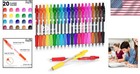 Ergonomic 20-color Gel Pen Set With Smooth 0 7mm Point - Ideal For Adults   Kids