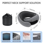 Dujuanus Neck Travel Pillows For Airplanes Memory Foam Comfort Grey 