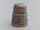 Antique C1891 Sterling Silver Thimble Sewing Queen Victoria Jubilee D h