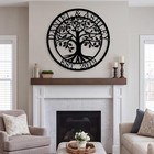 Personalized Tree Of Life Metal Wall Art Family Name Sign Anniversary Gift Decor