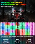 Pair 2ft Fat Led Whip Lights Rgb Colors App Controlled For Kawasaki Teryx4 Utv