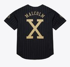 Size Large - Spike Lee Malcolm X Mitchell   Ness Mesh Baseball Jersey Black New