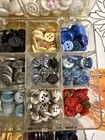 Vintage 60 s 70 s Huge Button Sewing Lot With Cases