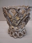 Rare Antique 19thc French Langeais Openwork Jardiniere Boissimon Platinum Grape
