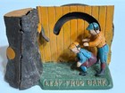 Antique Leap Frog Bank   Cast Iron Bank   Works    see Video    Vintage