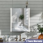 Modern Bathroom Medicine Cabinet With Mirror Dimmable Led Lights Wall Mount