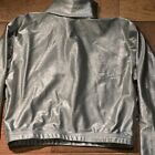Chasse Shiny Metallic Silver Dance   Cheer Crop Top Adult Small