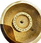 Vintage Antique Middle Eastern Brass Talisman Bowl Hand Carved Islamic Decor