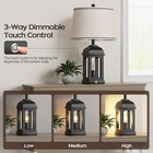 Table Lamp For Living Room  Farmhouse Lamps Set Of 2 With Usb A c And Nightlight