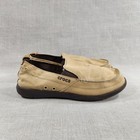 Crocs Mens Walu Tan Brown Canvas Slip On Comfort Loafers 11270 Size 9m