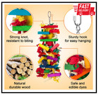 Mewtogo Extra Large Bird Parrot Toys For Macaws  African Grey  Amazon Parrots