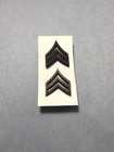 U s  Army Metal Rank Chevron  Sgt   Subdued Black  2pcs 