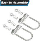 2 Pcs Antenna Mount Clamp U-bolt  Antenna Mast Clamp U Bolts With V Jaw Block  U