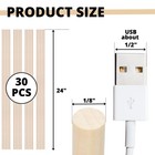 30pcs Birch Wooden Rods For Crafts     Wooden Dowel Sticks For Crafting 24 