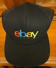 Ebay Logo Baseball Hat Mesh Snapback Outdoor Cap Black Adjustable New