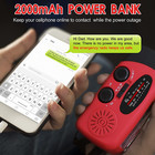Emergency Hand Crank Radio With Led Flashlight For Emergency  Am fm Noaa Port   