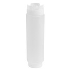 6 Pack 16 Oz Condiment Squeeze Bottles Clear Plastic Flexible Refillable Lid