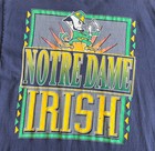 Vintage Notre Dame Fighting Irish T Shirt Size Large Navy Blue Vtg Rare Used