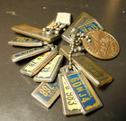 13 Pa  Disabled Veterans Mini License Plates   Keychain 1950-54 Clearfield Token