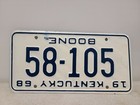 Vintage 1968 Kentucky License Plate Invert Error Upside Down Mistake Rare  