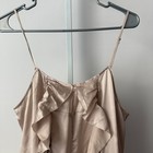 Y2k Banana Republic L  Silk Cami Ruffle Tank Top Fairy 90s Soft Girl Romantic